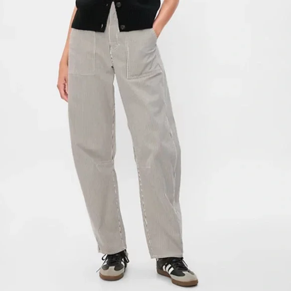 GAP High Rise Barrel Striped Pants - Picture 10 of 10